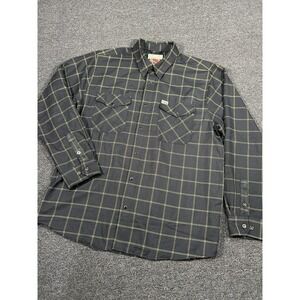 Dixxon Flannel Company Stay Gold Flannel Shirt Men's 2X Black Pearl Snap Heavy